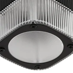 Lindby udendørs væglampe Halvar, sort, 24 cm, 2 x GU10, IP65