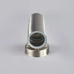 Lindby udendørs væglampe Hakan, op/ned, stål, IP44, GU10