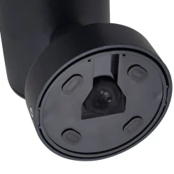 Lindby udendørs væglampe Heulo, Ø 10,5 cm, røggrå, sensor