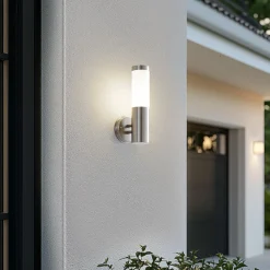 Lindby Væglamper>udendørs væglampe Kristof, stål, 33 cm høj, E27