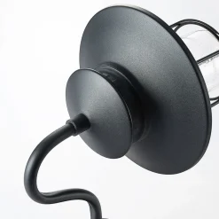 udendørs væglampe Kyan, højde 40 cm, sort, IP44, E27^Lindby Clearance