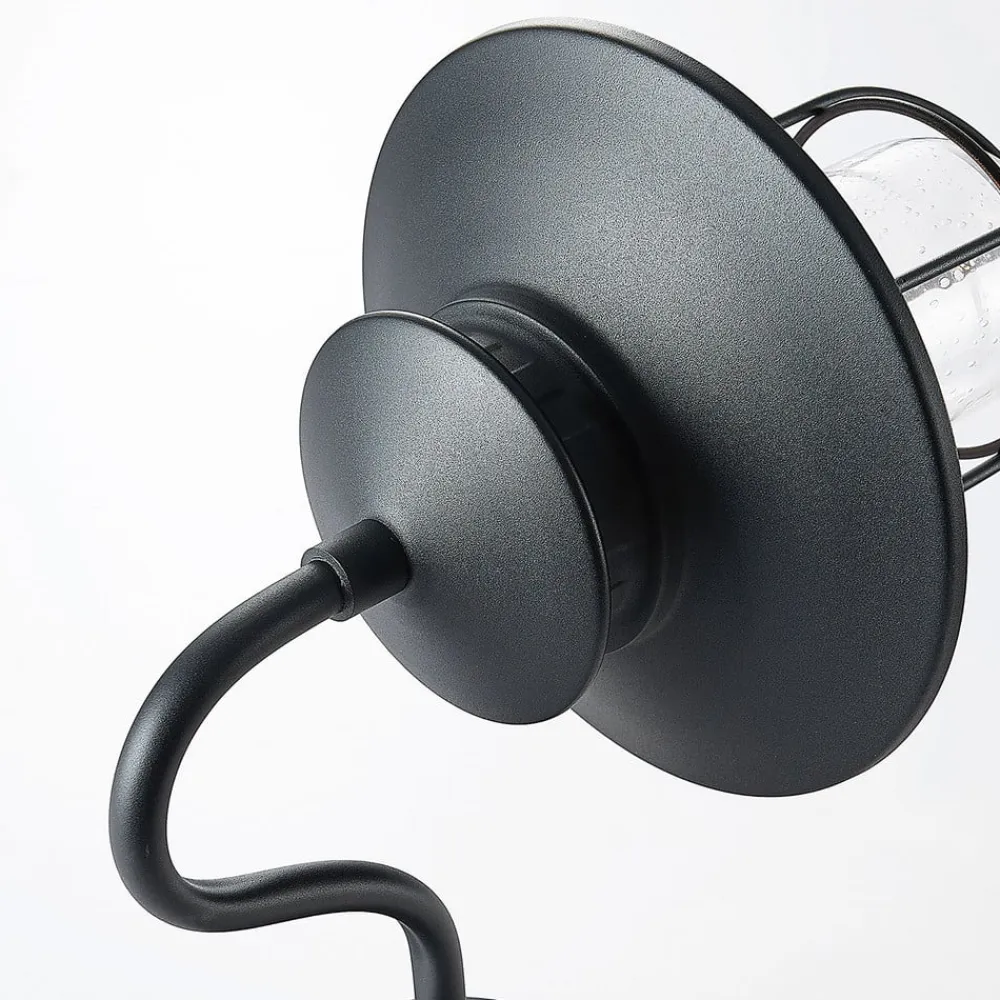 udendørs væglampe Kyan, højde 40 cm, sort, IP44, E27^Lindby Clearance