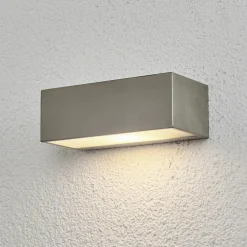 udendørs væglampe Leonora, 20 cm, kantet, stål^Lindby Clearance