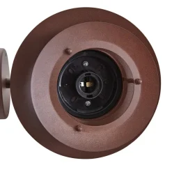 Lindby udendørs væglampe Meliora, rustbrun, jern, IP44, E27