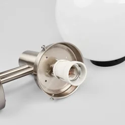 Lindby udendørs væglampe Nada, stål, glas, sensor, E27