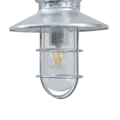 udendørs væglampe Naleta, galvaniseret sølv, stål^Lindby