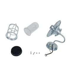 udendørs væglampe Naleta, galvaniseret sølv, stål^Lindby