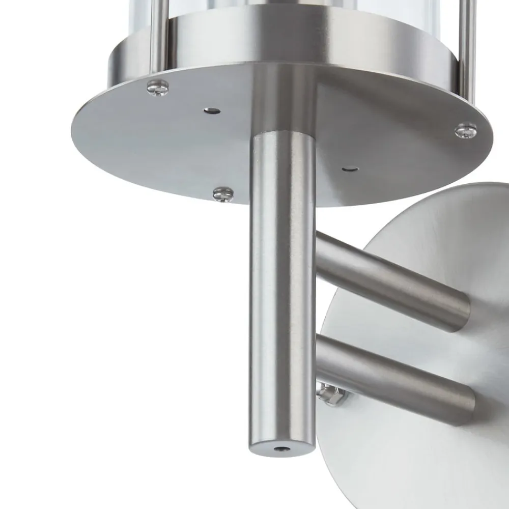 Lindby Væglamper>udendørs væglampe Noemi, grå, stål, 32 cm