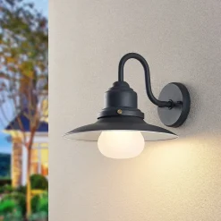 Lindby udendørs væglampe Roisin, antracit, metal, 31 cm