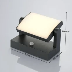 udendørs væglampe Sherin, sæt med 2, drejelig, sensor^Lindby Discount