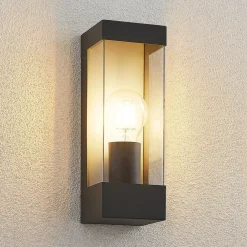 udendørs væglampe Tilian, højde 25 cm, antracit, stål^Lindby Discount