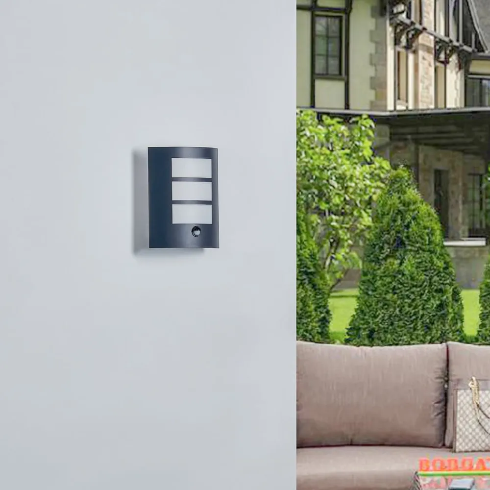 Lindby Væglampe Med Sensor|Væglamper>udendørs væglampe Vimal, sensor, E27, 26 cm, aluminium