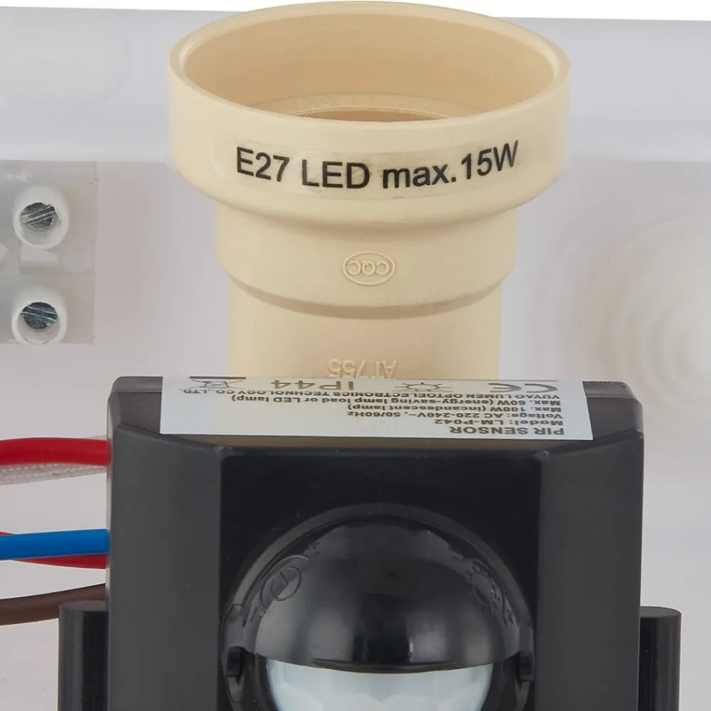 Lindby Væglampe Med Sensor|Væglamper>udendørs væglampe Vimal, sensor, E27, 26 cm, aluminium