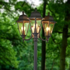 udendørslampe Edana, 212 cm, 3 lyskilder, antracit, E27, IP44^Lindby Online
