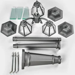 udendørslampe Edana, 212 cm, 3 lyskilder, antracit, E27, IP44^Lindby Online