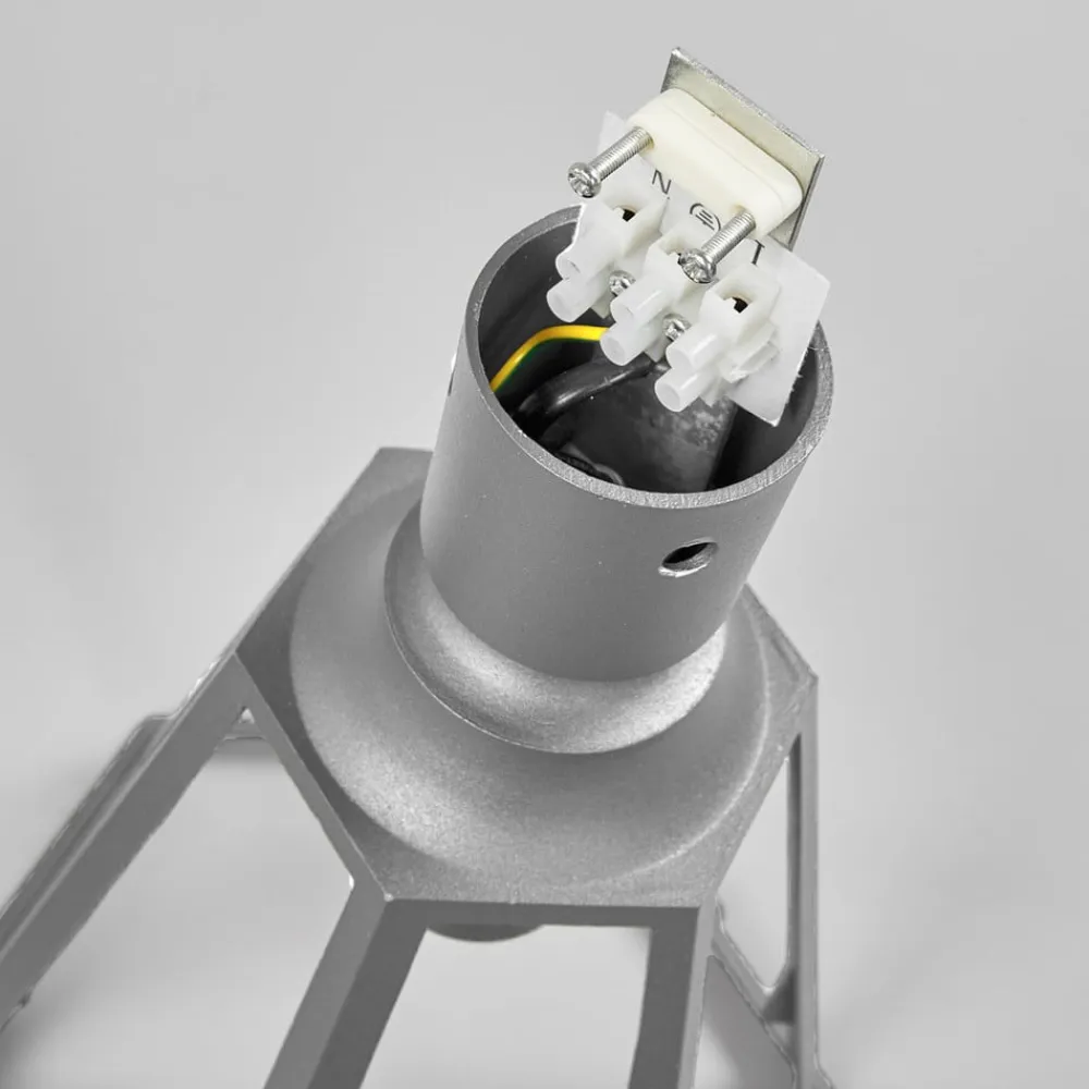 Lindby udendørslampe Edana, 211 cm, antracit, E27, IP44