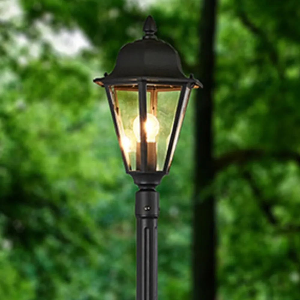 Lindby udendørslampe Edana, 211 cm, antracit, E27, IP44