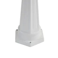 Lindby udendørslampe Edana, 211 cm, hvid, metal, E27, IP44