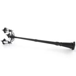 Lindby udendørslampe Nane, 217 cm, sort, saltvandsresistent, E27