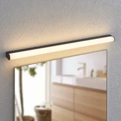 Lindby Ulisan LED-væglampe til bad, rund, 88,8 cm