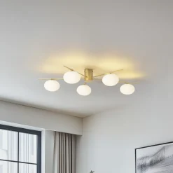 Valisa loftslampe, guld, 5-lys^Lindby Discount