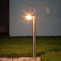 Lindby vejlampe Damion, 140 cm, stål, E27, IP44