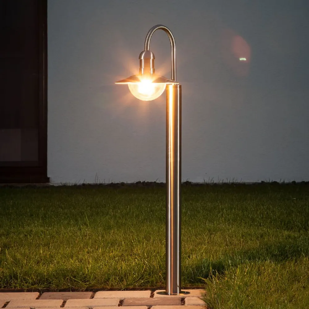 Lindby vejlampe Damion, 140 cm, stål, E27, IP44