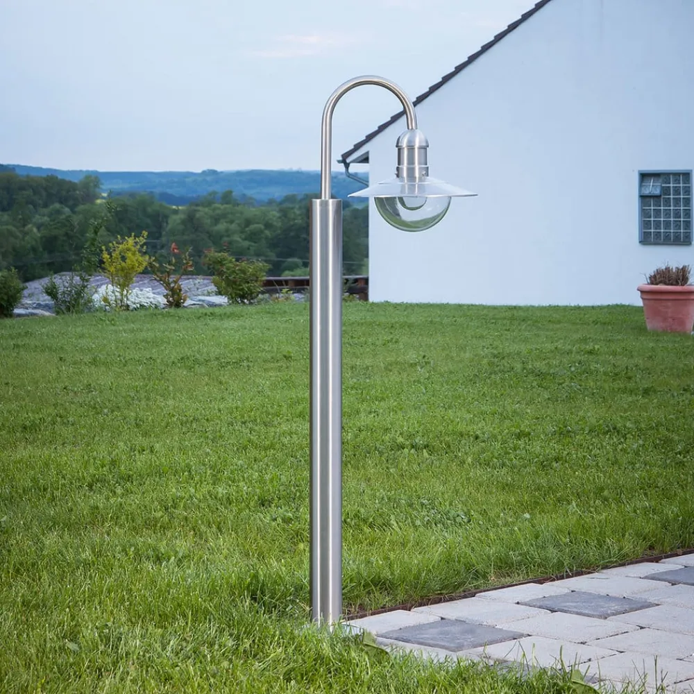 Lindby vejlampe Damion, 140 cm, stål, E27, IP44