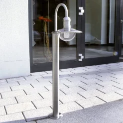 Lindby vejlampe Damion, 140 cm, stål, E27, IP44