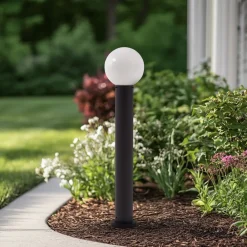 vejlampe Dangan, hvid, højde 90 cm, glas, metal^Lindby Sale