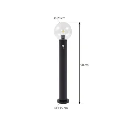 vejlampe Dangan, klar, 90 cm, glas, sensor^Lindby Outlet