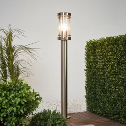 Lindby Terrassebelysning|Sokkellamper>vejlampe Djori, 80 cm, alufarve, stål, E27