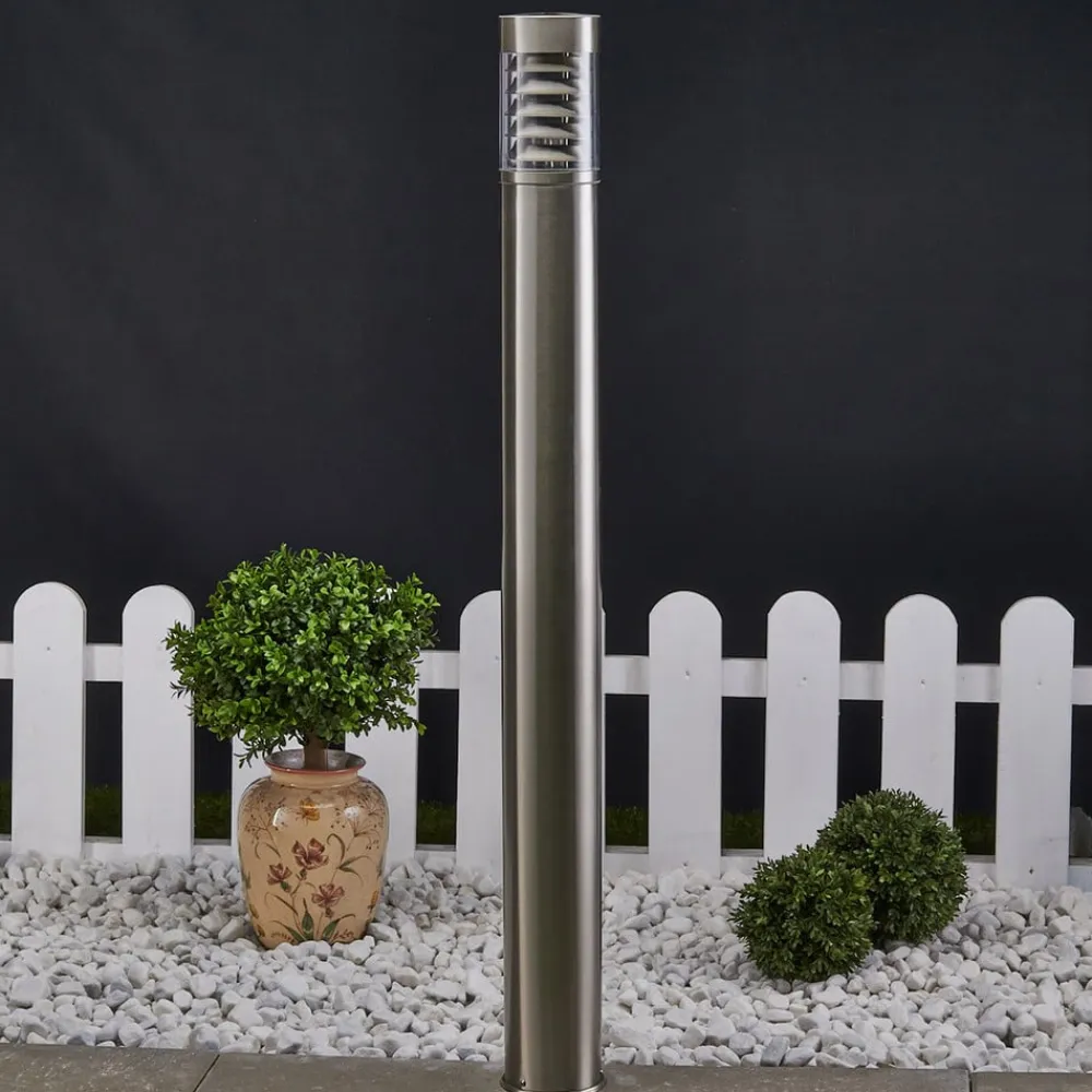 Lindby vejlampe Enja, 100 cm, stål, IP44, E27