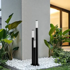 vejlampe Gavros, trykstøbt aluminium, 3 lyskilder^Lindby Discount