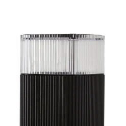 Lindby vejlampe Halvar, 80 cm, sort, IP65, GU10, sensor