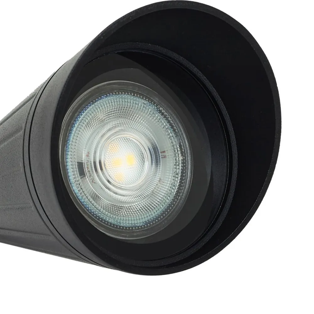 Lindby vejlampe Sorvete, sort, metal, 3 lyskilder, 83 cm