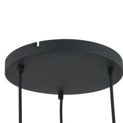 Lindby Venora hængelampe, rund, 3 lyskilder, Ø 15 cm, bambus