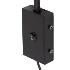 væglampe Adrik, sort, metal, med stikprop^Lindby Sale