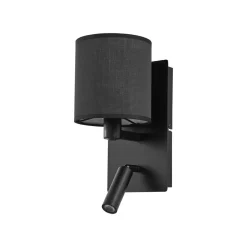 væglampe Aiden, 30 cm, sort, LED-læselampe, E14^Lindby Best