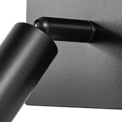 væglampe Aiden, 30 cm, sort, LED-læselampe, E14^Lindby Best