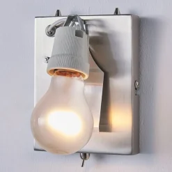 væglampe Annalisa, højde 20 cm, hvid, tekstil^Lindby Online