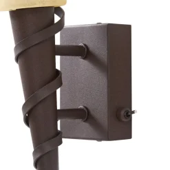 Lindby væglampe Anouk, højde 44 cm, glas, metal, lommelygte