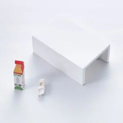 Lindby væglampe Colja, kantet, højde 16 cm, gips, hvid