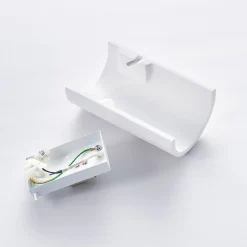 væglampe Colja, rund, højde 16 cm, gips, hvid^Lindby Discount