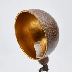 Lindby væglampe Curtis, rustfarvet, justerbar, 57 cm, E14