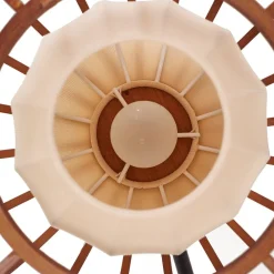 væglampe Davella, Ø 26 cm, sort, bambus, tekstil^Lindby Discount