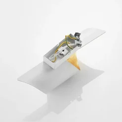 Lindby væglampe Desirio, hvid/guld, 35 cm, metal