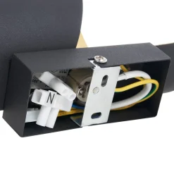 væglampe Desirio, sort/guld, 24 cm, metal^Lindby New