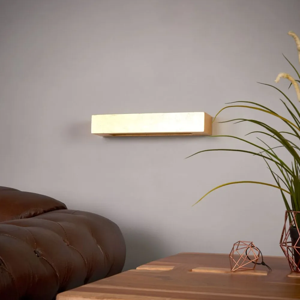 Lindby Væglamper|Væglamper>væglampe Emina, guld, gips, 36 cm, E14