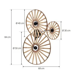 væglampe Evandor, naturfarve, bambus, 3-lys, E27^Lindby Online